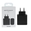شارژر دیواری دو پین PD و فست تک پورت Samsung Type-C مدل TA845 45W - مشکی (گارانتی شش ماهه AZR)