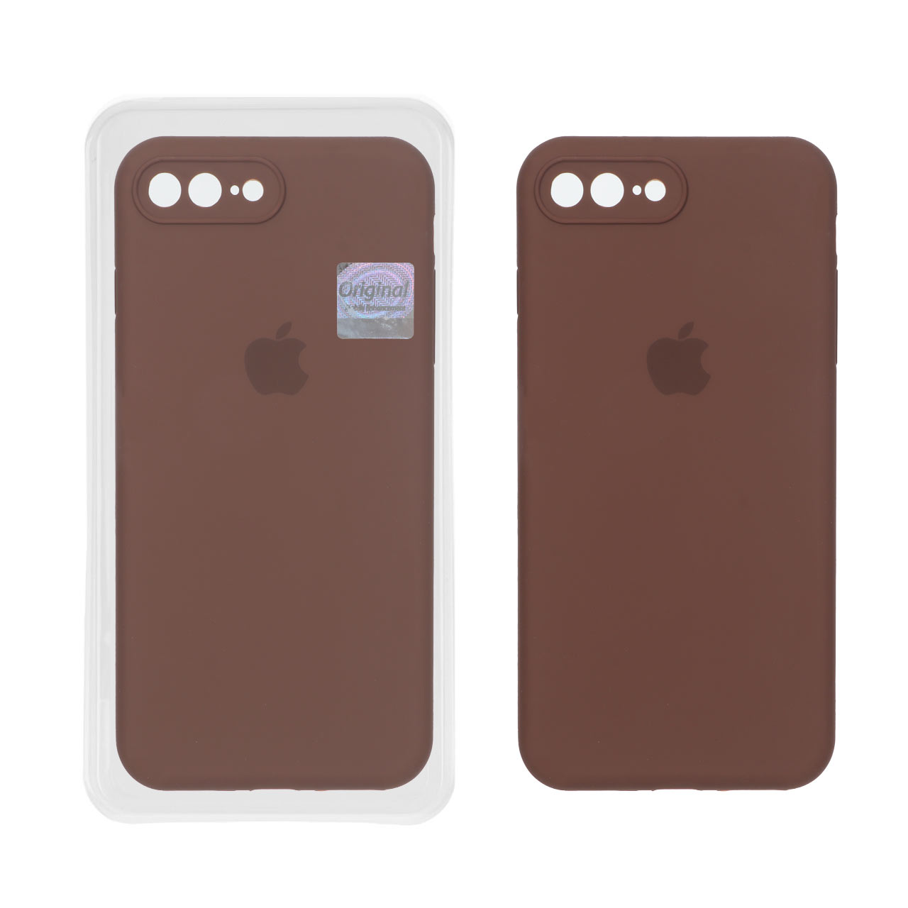 قاب سیلیکونی پاک کنی اورجینال Master Quality مدل Apple iPhone 7 Plus / iPhone 8 Plus - قهوه ای (پک دار)
