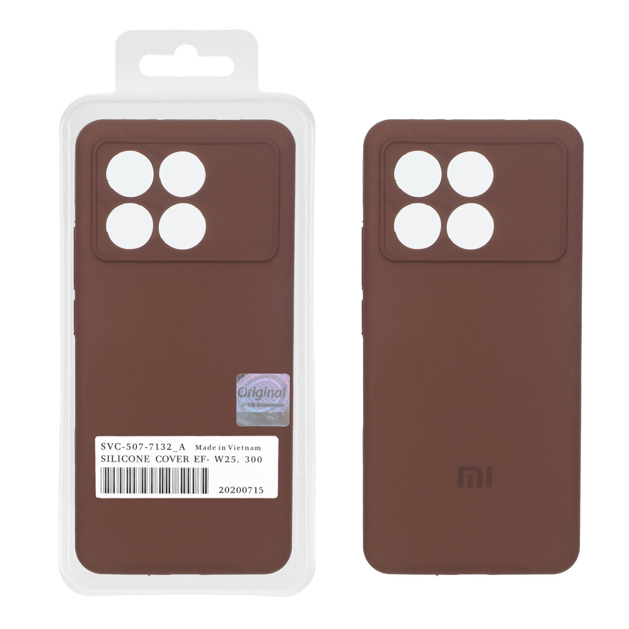 قاب سیلیکونی پاک کنی اورجینال Master Quality مدل Xiaomi Poco X6 Pro 5G / Redmi K70E - قهوه ای (پک دار)