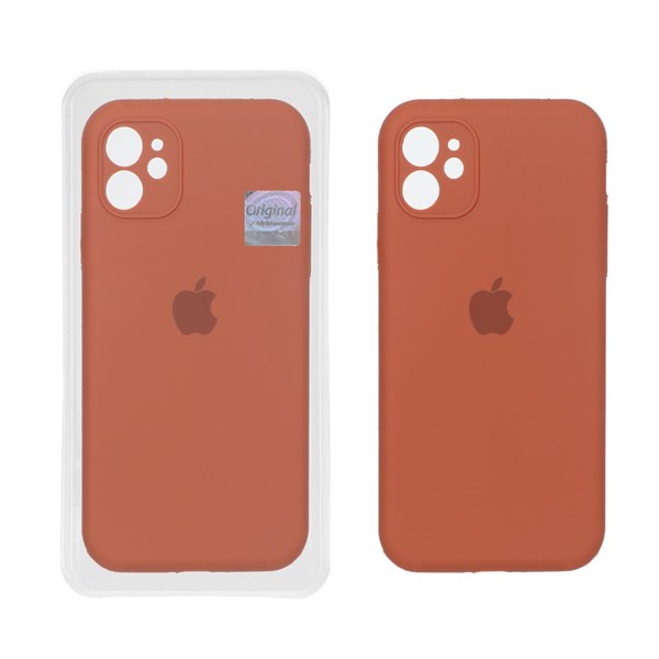 قاب سیلیکونی پاک کنی اورجینال Master Quality مدل Apple iPhone 12 - قهوه ای روشن (پک دار)