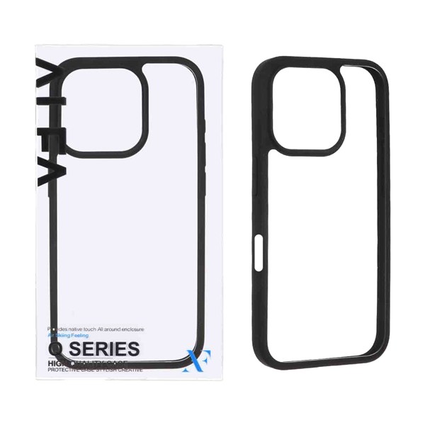 قاب اورجینال Q Series شفاف Alfa مدل Apple iPhone 16 Pro - مشکی (پک دار)