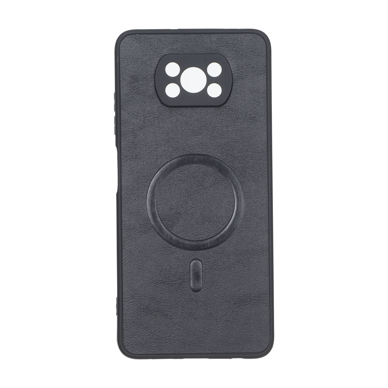 قاب چرمی طرح مگ سیف محافظ لنزدار Xiaomi Poco X3 / Poco X3 Pro / Poco X3 NFC - مشکی