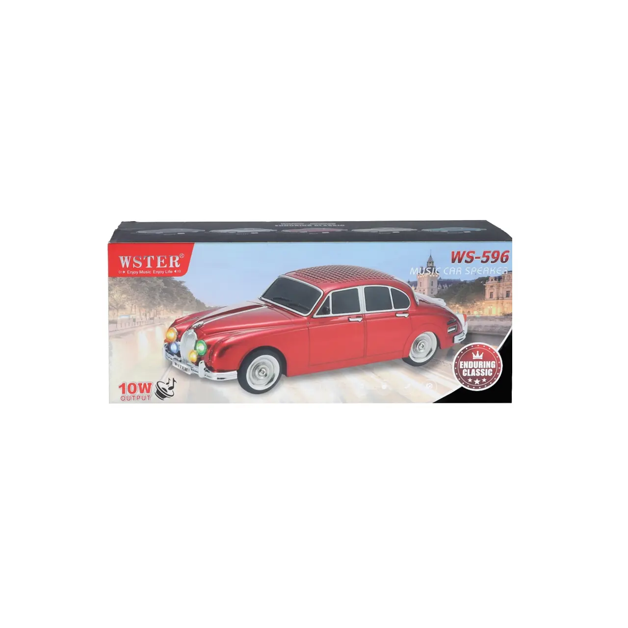 اسپیکر بی سیم طرح ماشین کلاسیک WSTER مدل WS-596 - کرم - MMX