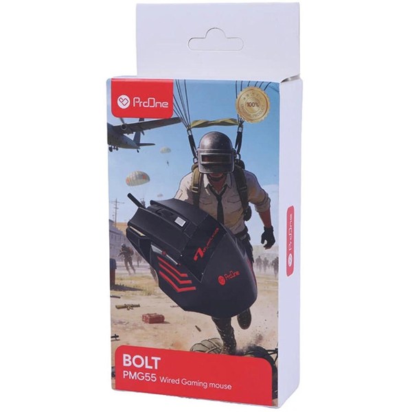 ماوس باسیم گیمینگ ProOne مدل Bolt PMG55 - مشکی