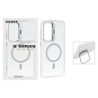 قاب Bracket شفاف Magsafe اکلیلی Samsung Galaxy S24 FE - نقره ای (پک دار)