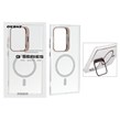 قاب Bracket شفاف Magsafe اکلیلی Samsung Galaxy S24 Ultra - قهوه ای (پک دار)