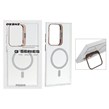 قاب Bracket شفاف Magsafe اکلیلی Samsung Galaxy S23 Ultra - قهوه ای (پک دار)