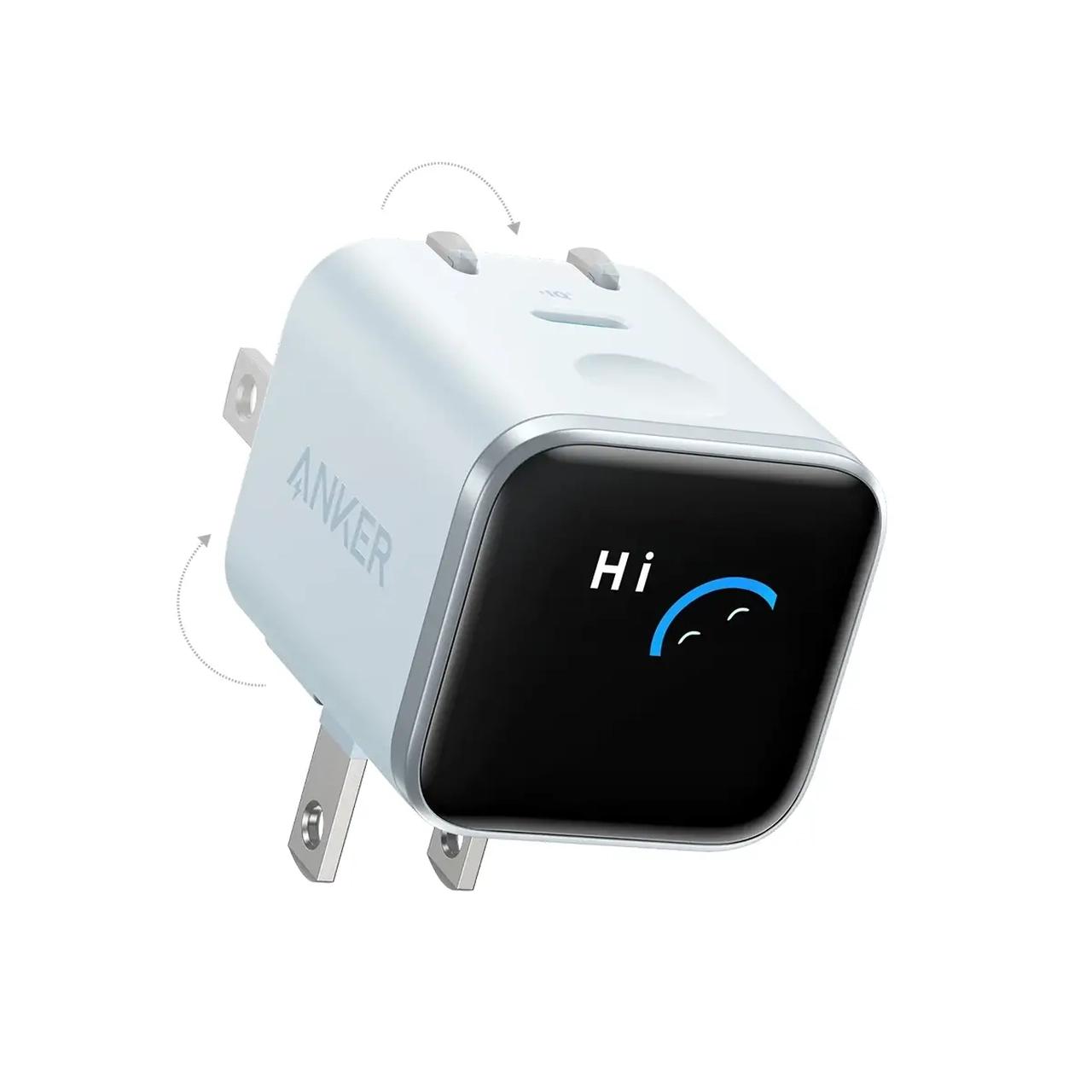 شارژر دیواری فست تک پورت ANKER مدل A121DP31 Nano Charger Foldable 180° 45W - آبی (گارانتی شش ماهه ایویز)