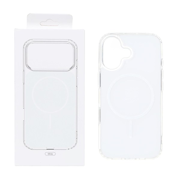 قاب پشت رنگی دور ژله ای با قابلیت شارژ MagSafe مدل Apple iPhone 17 - سفید (پک دار)