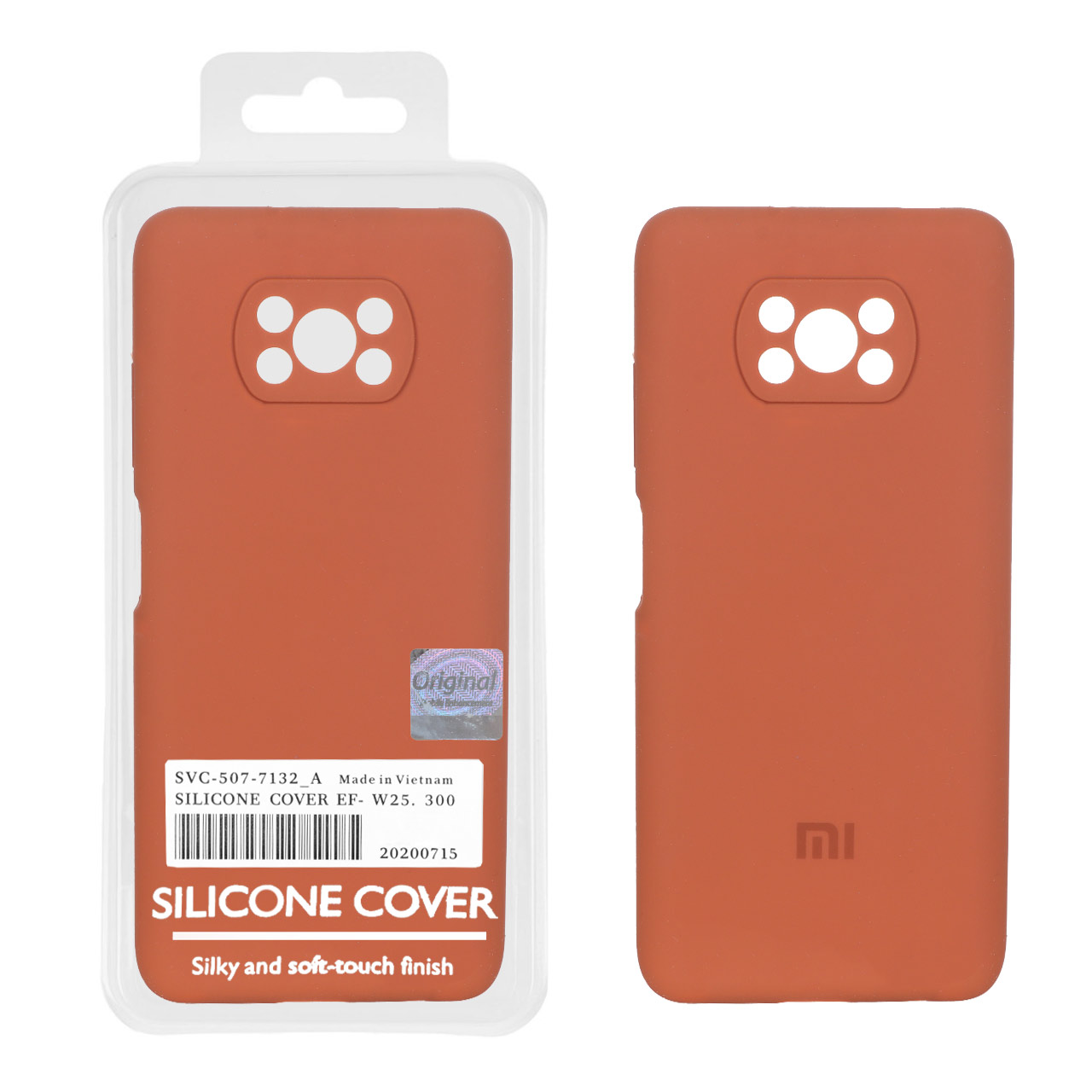 قاب سیلیکونی پاک کنی اورجینال Master Quality مدل Xiaomi Poco Poco X3 / Poco X3 Pro / Poco X3 NFC - قهوه ای روشن (پک دار)