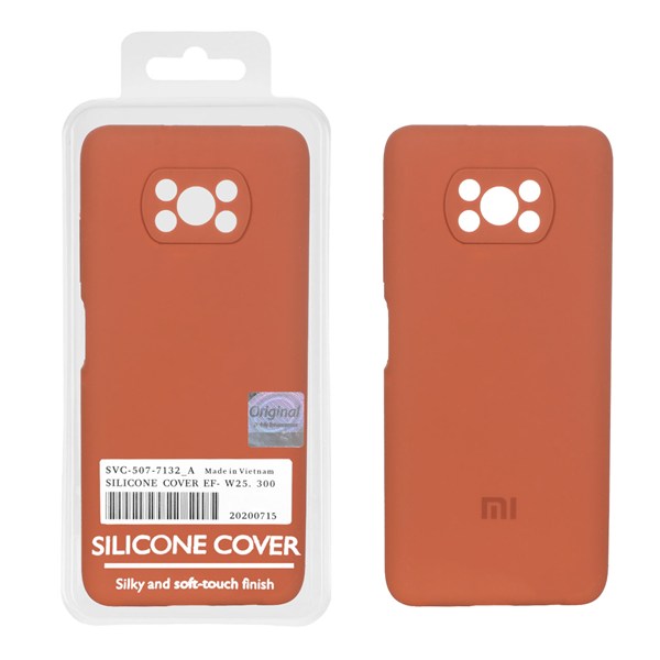 قاب سیلیکونی پاک کنی اورجینال Master Quality مدل Xiaomi Poco Poco X3 / Poco X3 Pro / Poco X3 NFC - قهوه ای روشن (پک دار)