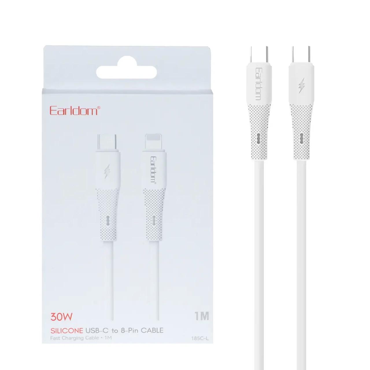 کابل شارژ PD و فست Earldom Type-C To Lightning مدل 185C-L 30W - سفید