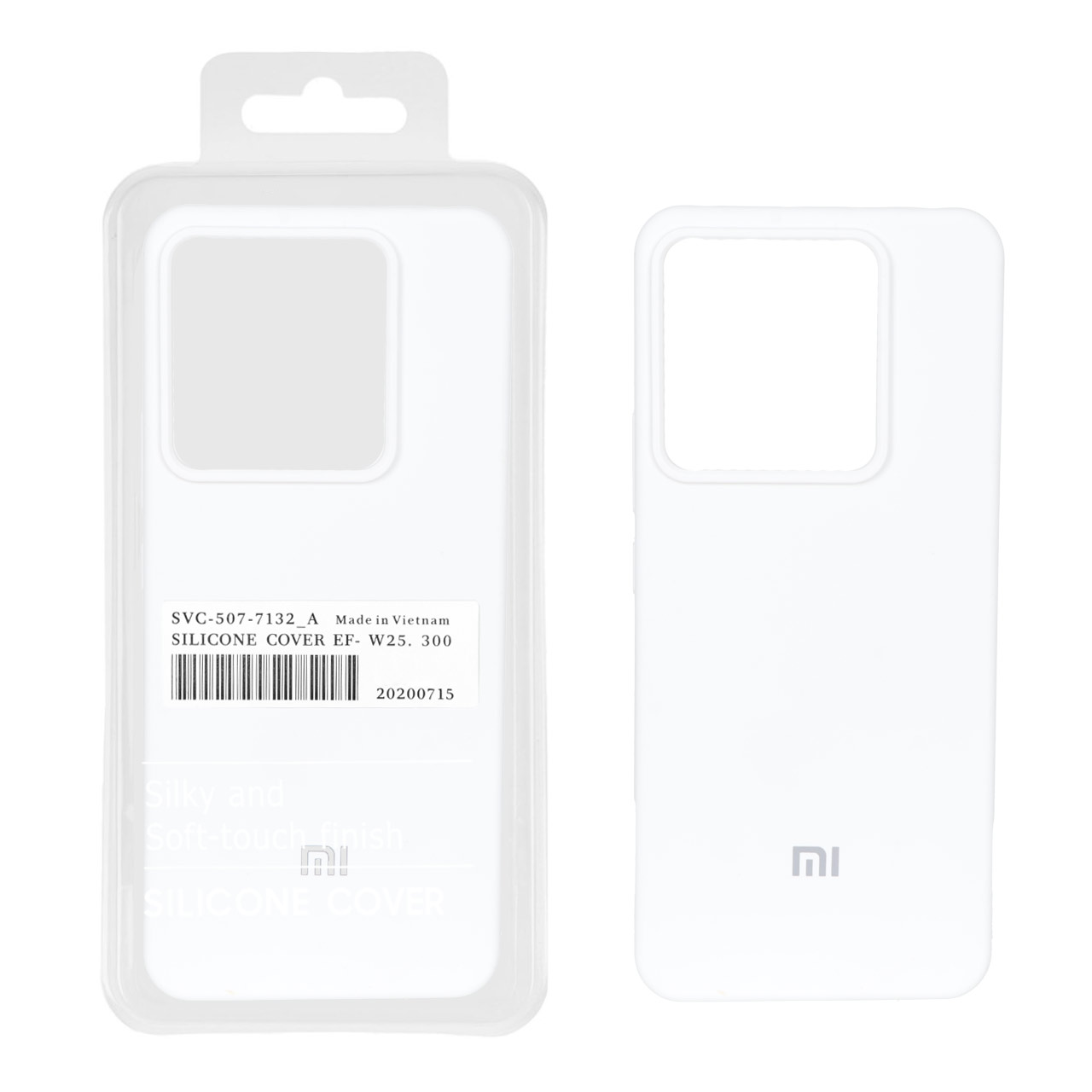 قاب سیلیکونی پاک کنی اورجینال درجه یک Xiaomi Redmi Note 13 Pro 5G / Poco X6 5G - سفید (پک دار)