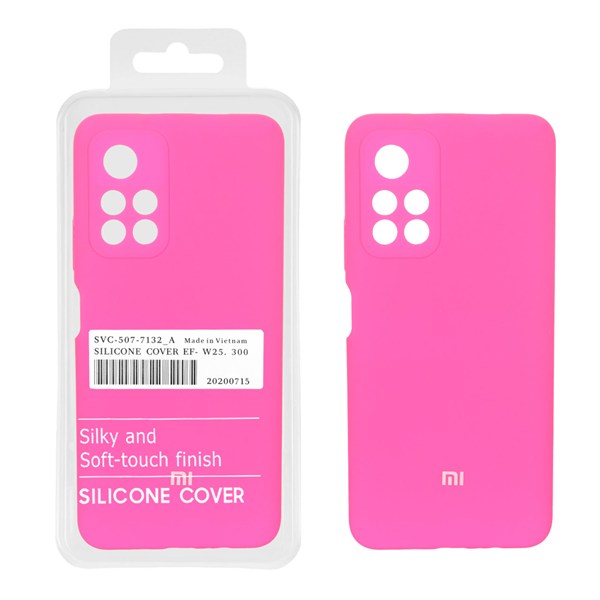 قاب سیلیکونی پاک کنی اورجینال درجه یک Xiaomi Redmi Note 11 5G / Poco M4 Pro 5G - صورتی فانتزی (پک دار)