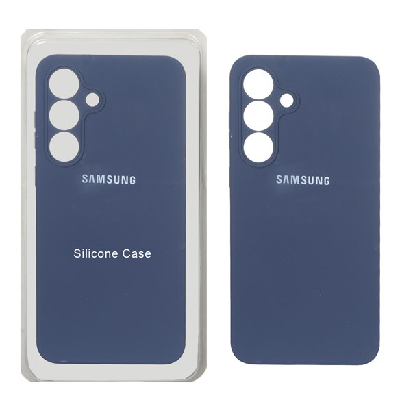قاب سیلیکونی پاک کنی محافظ لنزدار اورجینال Samsung Galaxy S25 FE - سرمه ای (پک دار)