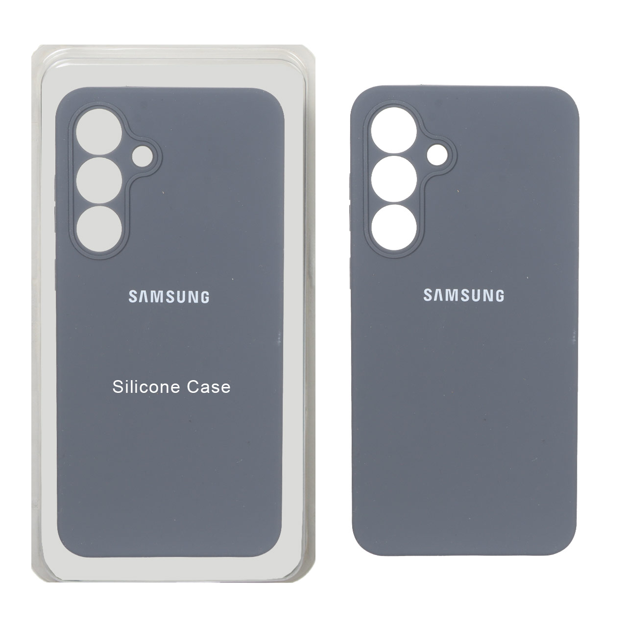 قاب سیلیکونی پاک کنی محافظ لنزدار اورجینال Samsung Galaxy S25 FE - خاکستری (پک دار)