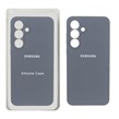 قاب سیلیکونی پاک کنی محافظ لنزدار اورجینال Samsung Galaxy S25 FE - خاکستری (پک دار)