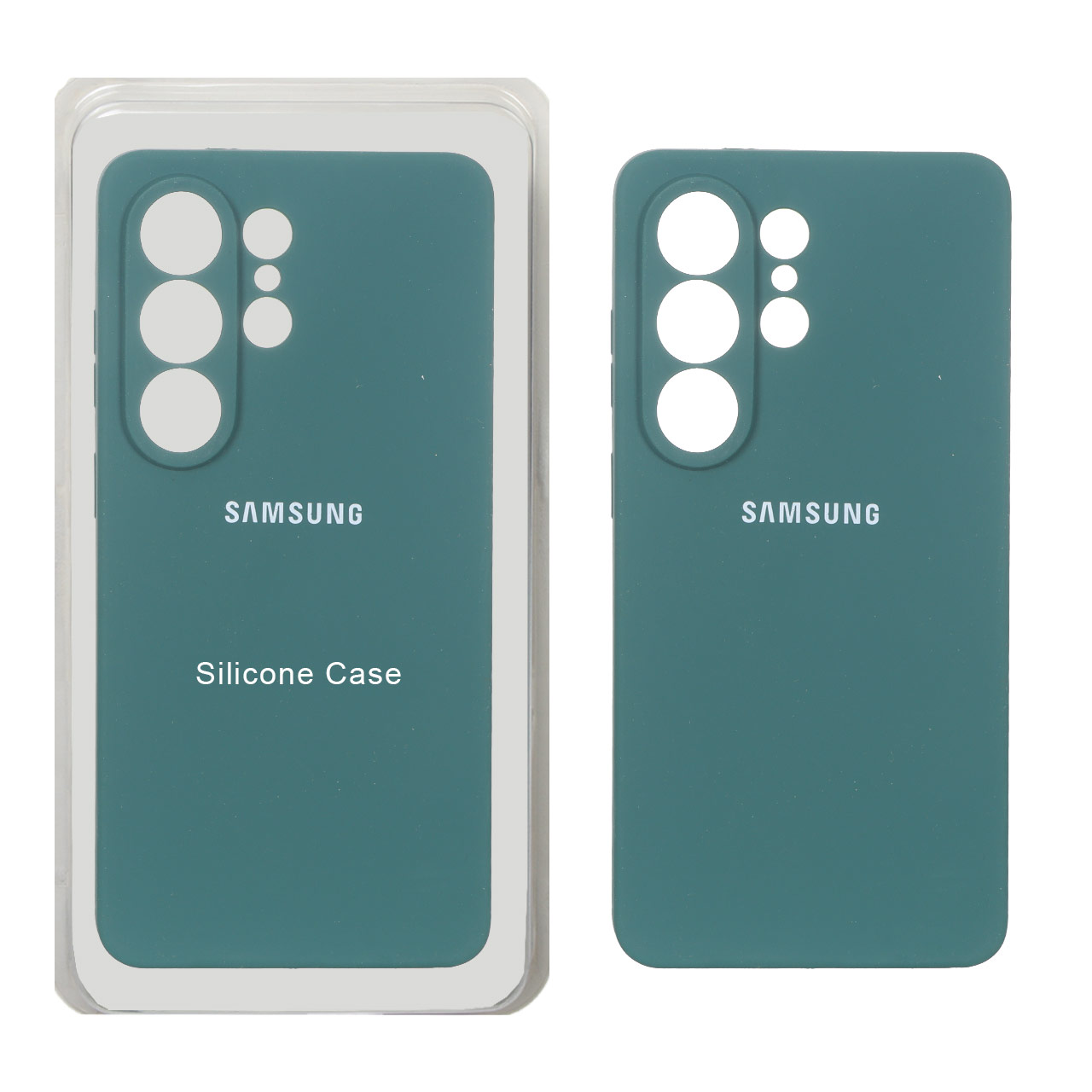قاب سیلیکونی پاک کنی محافظ لنزدار اورجینال Samsung Galaxy S26 Ultra - سبز (پک دار)