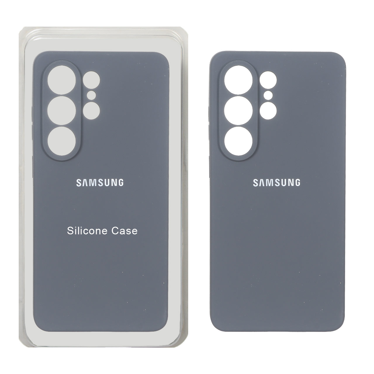 قاب سیلیکونی پاک کنی محافظ لنزدار اورجینال Samsung Galaxy S26 Ultra - خاکستری (پک دار)