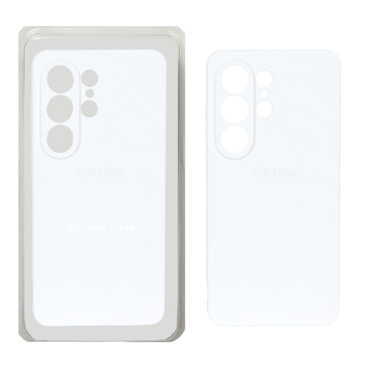 قاب سیلیکونی پاک کنی محافظ لنزدار اورجینال Samsung Galaxy S26 Ultra - سفید (پک دار)