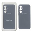 قاب سیلیکونی پاک کنی محافظ لنزدار اورجینال Samsung Galaxy A55 - خاکستری (پک دار)