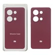 قاب سیلیکونی پاک کنی محافظ لنزدار اورجینال Xiaomi Redmi Note 14S / Note 13 Pro 4G / Poco M6 Pro 4G - زرشکی (پک دار)