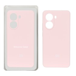 قاب سیلیکونی پاک کنی محافظ لنزدار اورجینال Xiaomi Poco X7 Pro - صورتی چرک (پک دار)