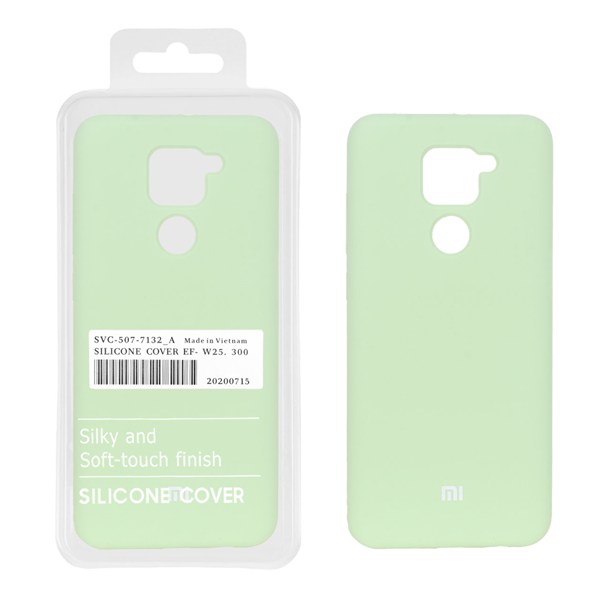 قاب سیلیکونی پاک کنی اورجینال درجه یک Xiaomi Redmi Note 9 / Redmi 10X 5G / Redmi 10X Pro 5G - سبز مغز پسته ای (پک دار)