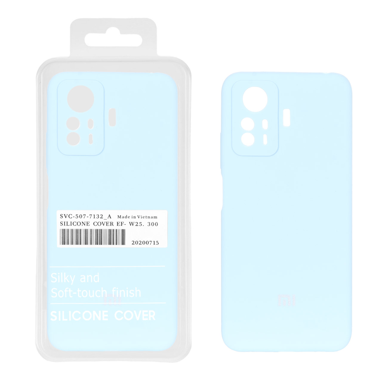 قاب سیلیکونی پاک کنی اورجینال درجه یک Xiaomi Redmi Note 12S - آبی آسمانی (پک دار)