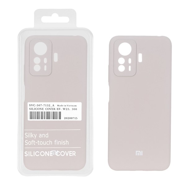 قاب سیلیکونی پاک کنی اورجینال درجه یک Xiaomi Redmi Note 12S - خاکی (پک دار)