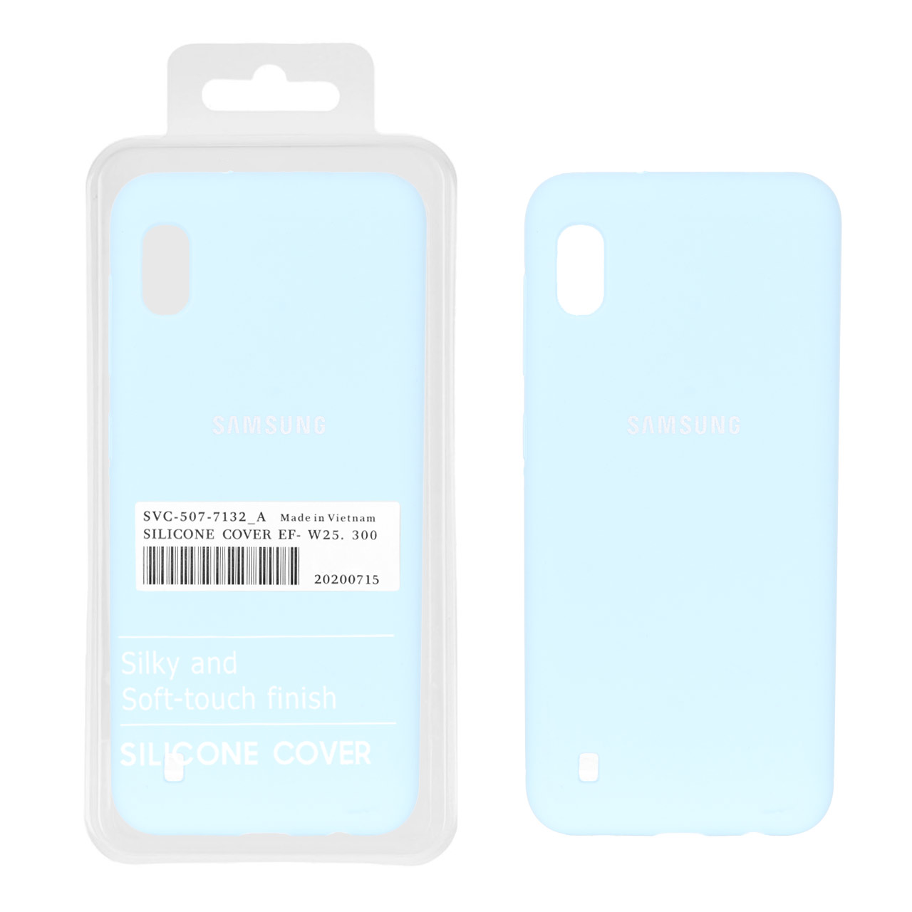 قاب سیلیکونی پاک کنی اورجینال درجه یک Samsung Galaxy A10 / M10 - آبی آسمانی (پک دار)