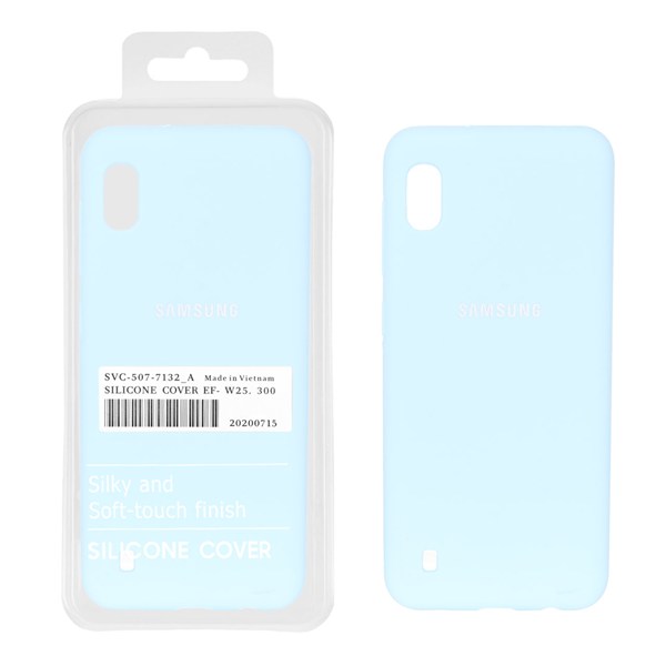 قاب سیلیکونی پاک کنی اورجینال درجه یک Samsung Galaxy A10 / M10 - آبی آسمانی (پک دار)