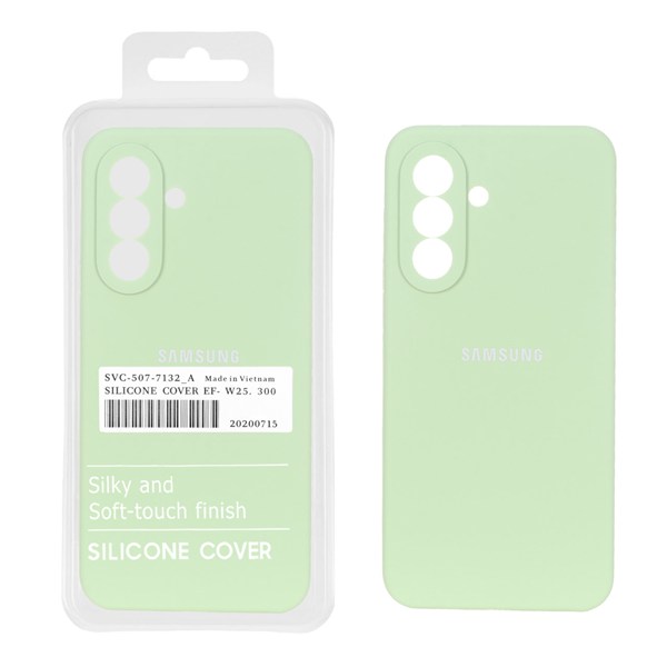 قاب سیلیکونی پاک کنی اورجینال درجه یک Samsung Galaxy A57 - سبز مغز پسته ای (پک دار)