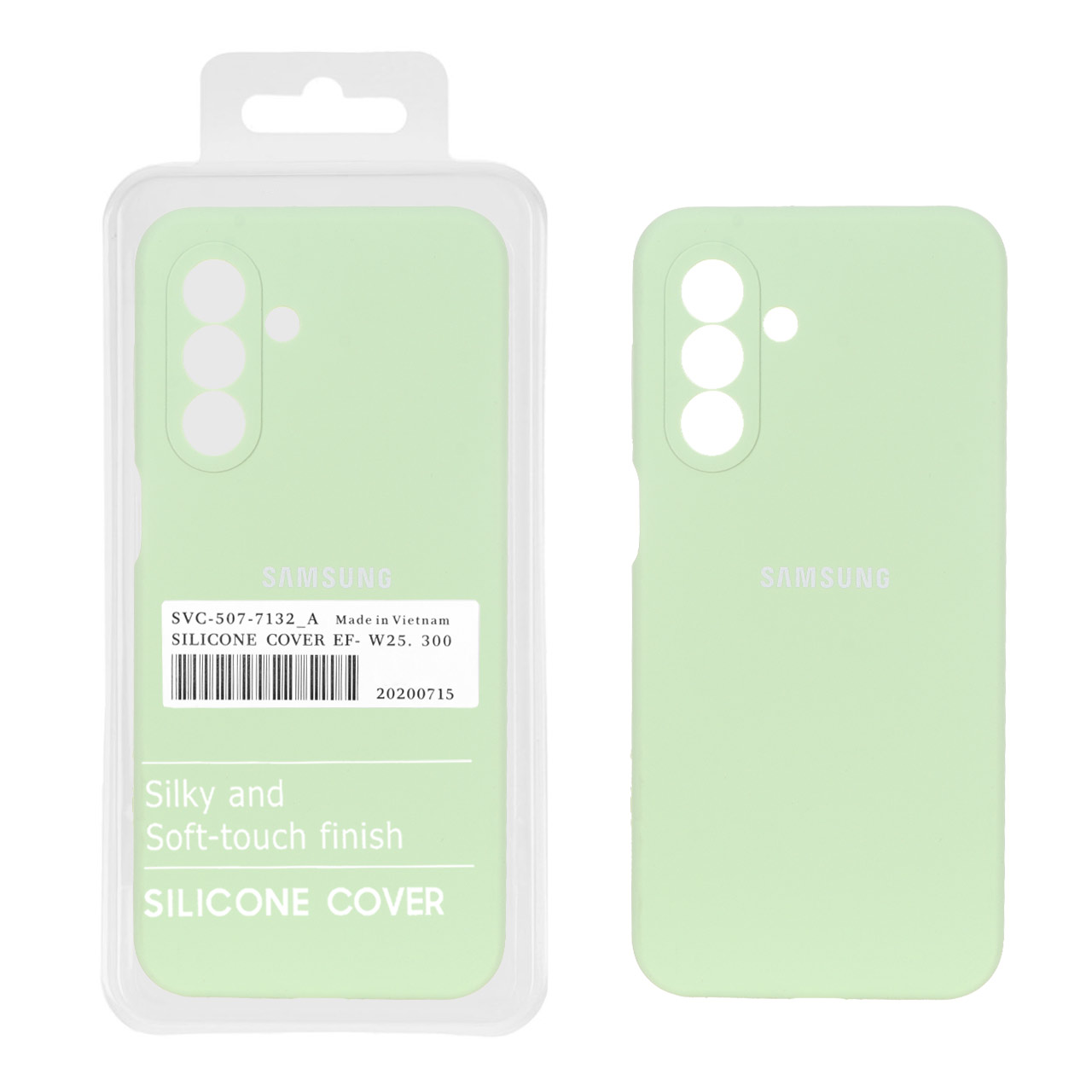 قاب سیلیکونی پاک کنی اورجینال درجه یک Samsung Galaxy A17 / A26 - سبز مغز پسته ای (پک دار)