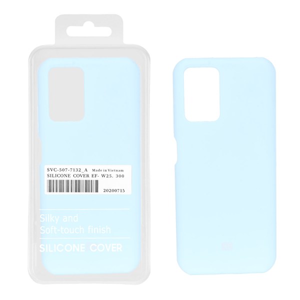 قاب سیلیکونی پاک کنی اورجینال درجه یک Xiaomi Redmi Note 10 4G / Redmi Note 10S / Poco M5S - آبی آسمانی (پک دار)