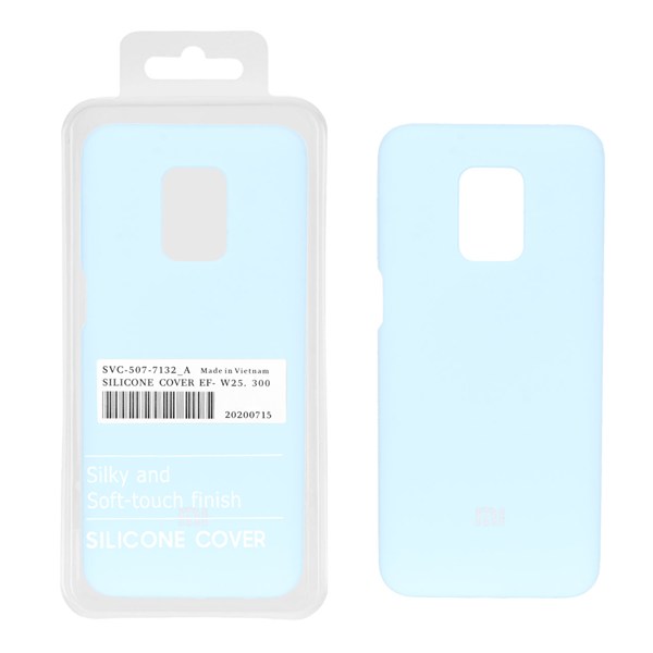 قاب سیلیکونی پاک کنی اورجینال درجه یک Xiaomi Redmi Note 9S / Redmi Note 9 Pro / Redmi Note 9 Pro Max - آبی آسمانی (پک دار)