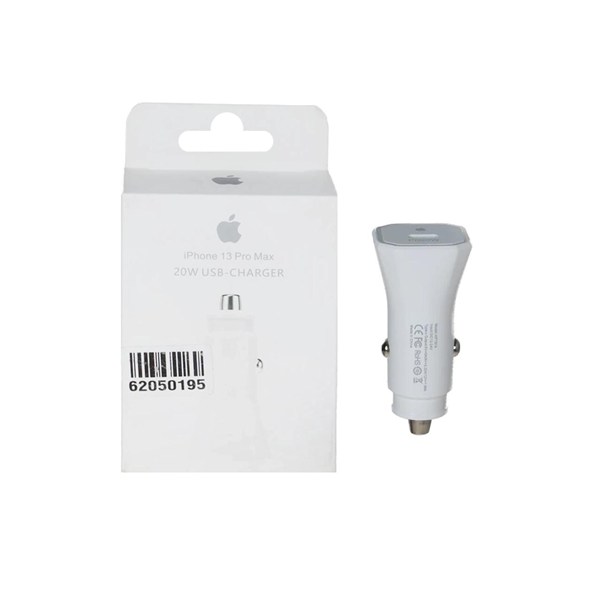 شارژر فندکی PD و فست تک پورت Apple مدل AP1314 20W - سفید - ASP (گارانتی شش ماهه آروین)(پک ضعیف)