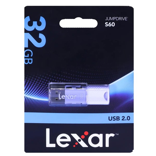 فلش مموری Lexar مدل Jump Drive S60 USB2.0 ظرفیت 32GB - یاسی (گارانتی آسان سرویس)