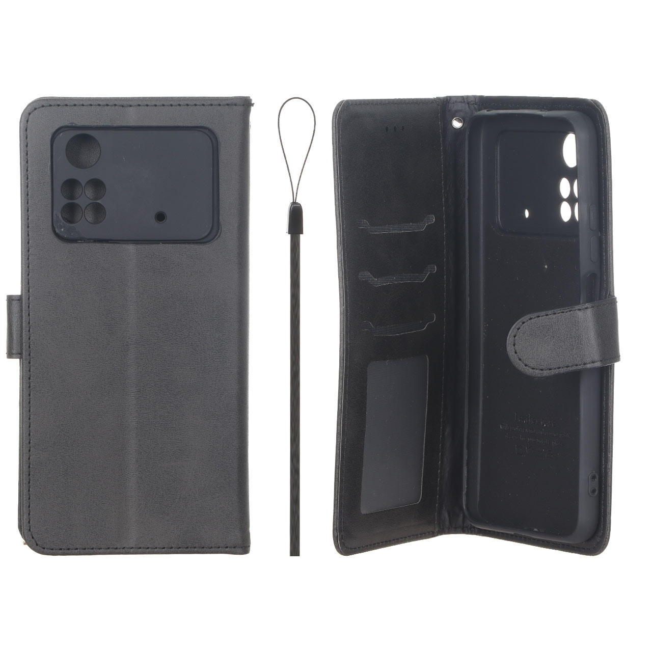 کیف موبایل مگنتی درجه یک داخل خز MNC Plus مدل Xiaomi Poco M4 Pro 4G - مشکی