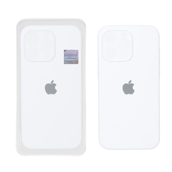 قاب سیلیکونی پاک کنی اورجینال Master Quality مدل Apple iPhone 15 Pro - سفید (پک دار)