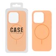 قاب سیلیکونی پاک کنی اورجینال درجه یک MagSafe مدل Apple iPhone 15 Pro - نارنجی روشن (پک دار)