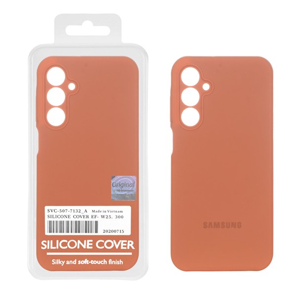 قاب سیلیکونی پاک کنی اورجینال Master Quality مدل Samsung Galaxy A25 5G - قهوه ای روشن (پک دار)