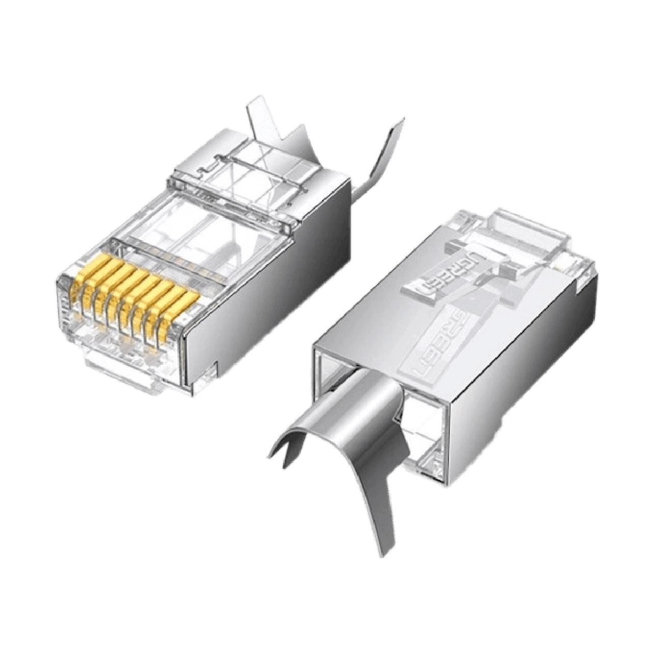 سوکت کابل شبکه UGREEN Cat6A FTP RJ45 مدل NW123-70316 (بسته 10 عددی)