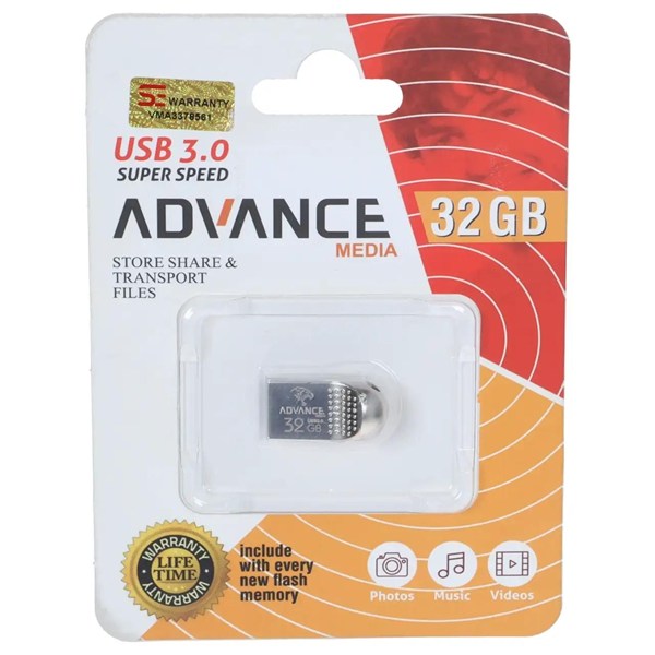 فلش مموری Advance Media USB3.0 مدل M109 ظرفیت 32GB - نقره ای