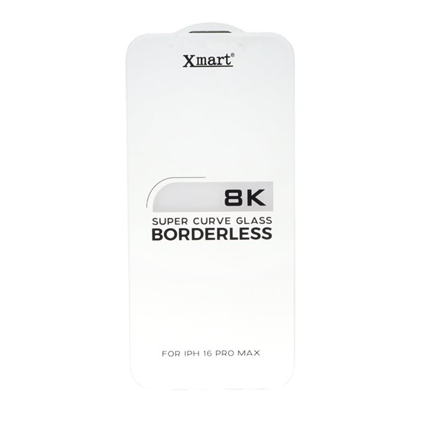 محافظ صفحه نمایش شیشه ای اورجینال بدون حاشیه XMART Super Curve 8K مدل Apple iPhone 16 Pro Max