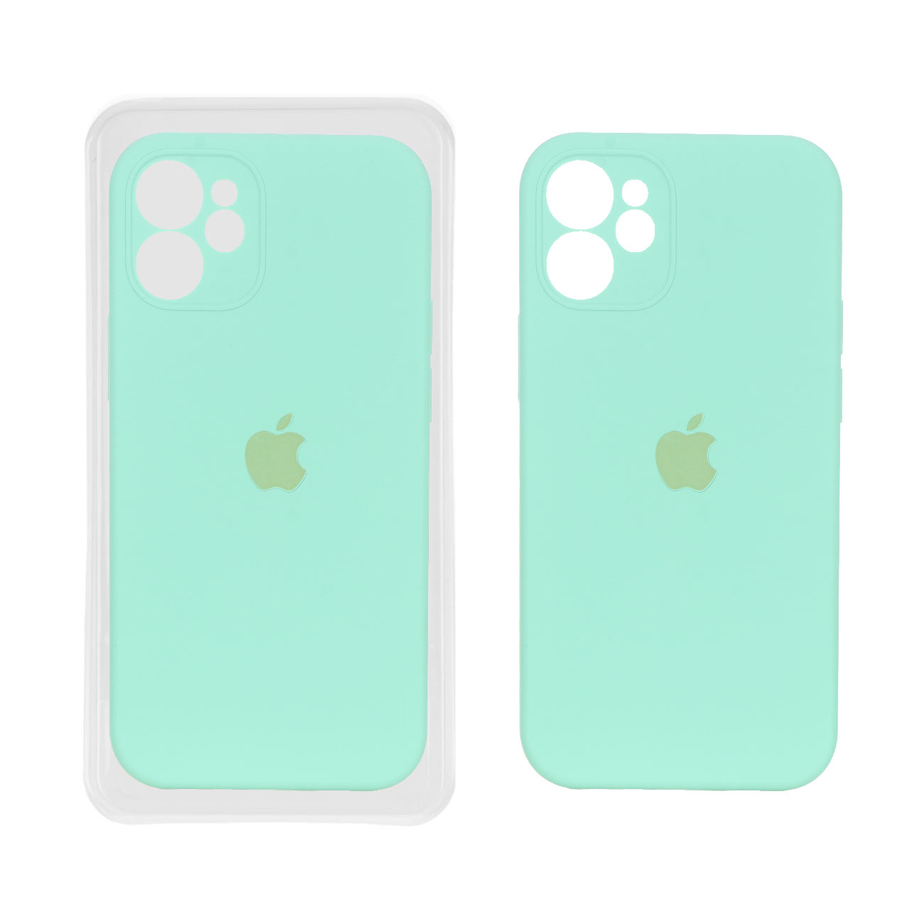 قاب سیلیکونی پاک کنی محافظ لنزدار اورجینال Apple iPhone 12 Mini - سبز روشن (پک اصلی)