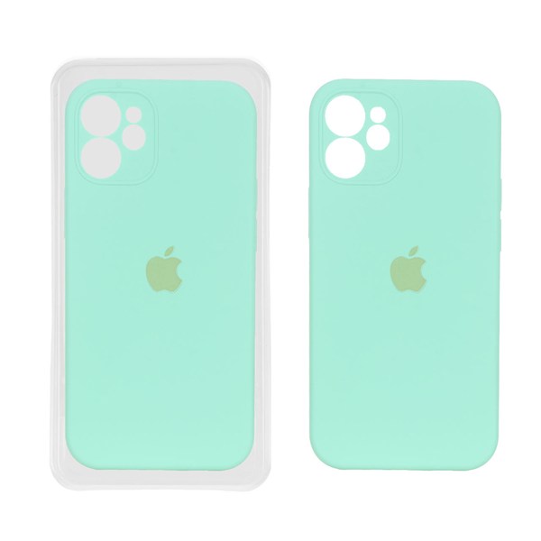 قاب سیلیکونی پاک کنی محافظ لنزدار اورجینال Apple iPhone 12 Mini - سبز روشن (پک اصلی)