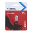 فلش مموری Pretec مدل Premier ظرفیت 64GB USB2.0 - نقره ای (گارانتی فراگامان)