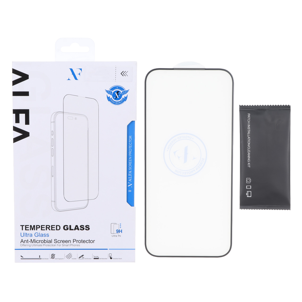 محافظ صفحه نمایش شیشه ای اورجینال Full Cover ALFA Carbon مدل Apple iPhone 17 Pro Max (پک دار)