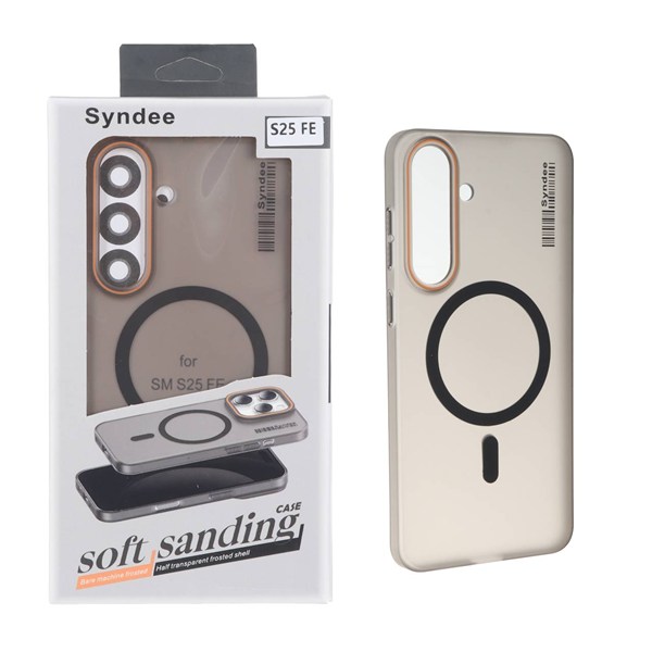 قاب اورجینال Syndee پشت مات MagSafe مدل Samsung Galaxy S25 FE - مشکی (پک دار)